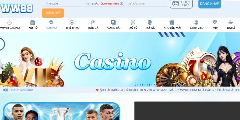 Chiến thuật chơi casino tại WW88 bách thắng  